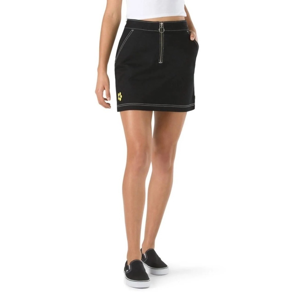 Vans Women’s Brighton Black Denim Mini Skirt Size XS